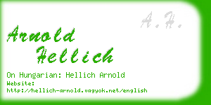 arnold hellich business card